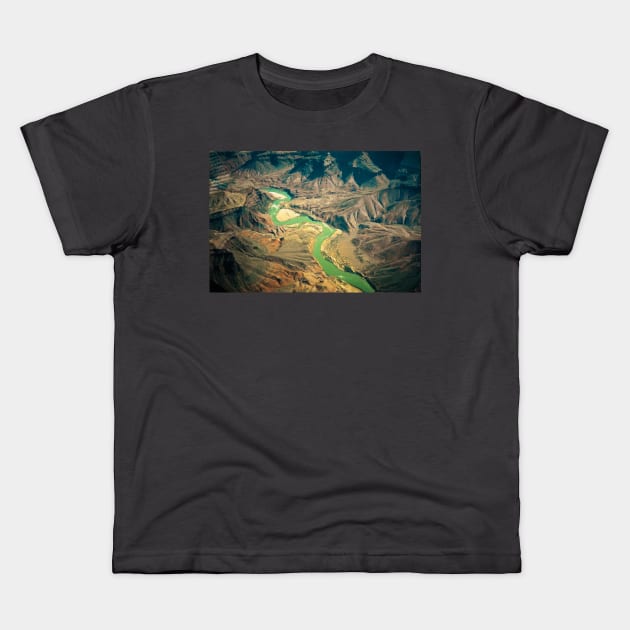 Colorado River, Grand Canyon Kids T-Shirt by Tess Salazar Espinoza